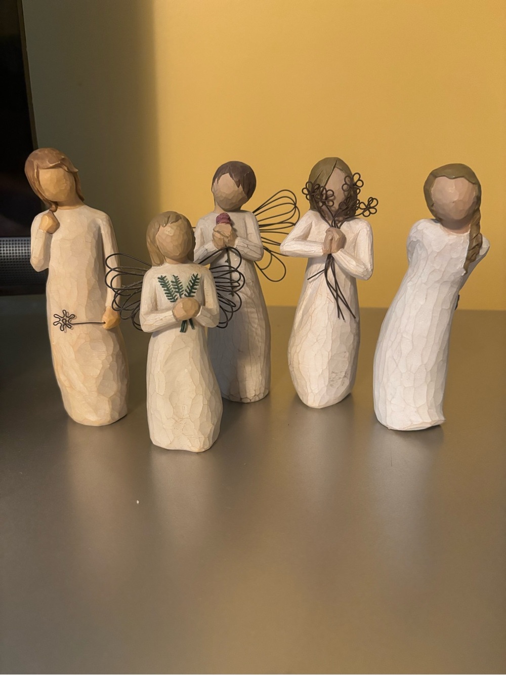 Willow Tree Neutral-Toned Angel Figurine Set - Beige & White